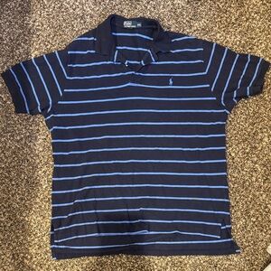 Polo by Ralph Lauren Dark Blue and Light Blue Striped Shirt